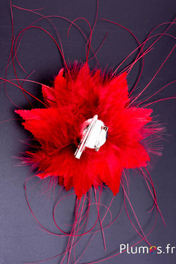 Bijou pour cheveux - Ø 15 cm - amarante